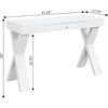 image:imageConvenience Concepts Newport 1 Drawer Desk Weathered GrayWhite