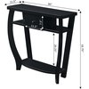 image:imageConvenience Concepts Newport 1 Drawer Dorchester Console Table with Shelf BlackBlack