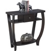image:imageConvenience Concepts Newport 1 Drawer Dorchester Console Table with Shelf BlackEspresso