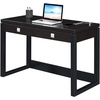 image:imageConvenience Concepts Newport 2Drawer Desk with Charging Station EspressoBlackEspressoBlack
