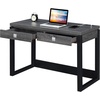 image:imageConvenience Concepts Newport 2Drawer Desk with Charging Station EspressoBlackWeathered GrayBlack