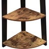 image:imageConvenience Concepts Newport 5 Tier Corner Bookcase Weathered GrayBarnwoodBlack