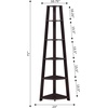 image:imageConvenience Concepts Newport 5 Tier Corner Bookcase Weathered GrayEspresso