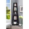 image:imageConvenience Concepts Newport 5 Tier Corner Bookcase Weathered GrayEspresso