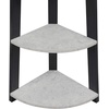 image:imageConvenience Concepts Newport 5 Tier Corner Bookcase Weathered GrayFaux Cement  Black