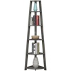 image:imageConvenience Concepts Newport 5 Tier Corner Bookcase Weathered GrayWeathered Gray