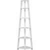 image:imageConvenience Concepts Newport 5 Tier Corner Bookcase Weathered GrayWhite