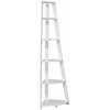 image:imageConvenience Concepts Newport 5 Tier Corner Bookcase Weathered GrayWhite