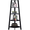 image:imageConvenience Concepts Newport 5 Tier Wide Corner Bookcase BlackBlack