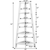 image:imageConvenience Concepts Newport 5 Tier Wide Corner Bookcase BlackWhite