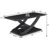 image:imageConvenience Concepts Newport CrissCross Coffee Table 42  Modern Rectangular Coffee Table Contemporary Criss Cross Center Table for Living Room Family Room Espresso