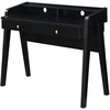 image:imageConvenience Concepts Newport Deluxe 2 Drawer Desk with Shelf IvoryBlack