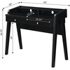 image:imageConvenience Concepts Newport Deluxe 2 Drawer Desk with Shelf IvoryBlack