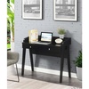 image:imageConvenience Concepts Newport Deluxe 2 Drawer Desk with Shelf IvoryBlack