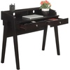 image:imageConvenience Concepts Newport Deluxe 2 Drawer Desk with Shelf IvoryEspresso