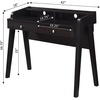 image:imageConvenience Concepts Newport Deluxe 2 Drawer Desk with Shelf IvoryEspresso