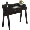 image:imageConvenience Concepts Newport Deluxe 2 Drawer Desk with Shelf IvoryEspresso