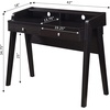 image:imageConvenience Concepts Newport Deluxe 2 Drawer Desk with Shelf IvoryEspresso