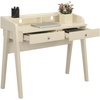 image:imageConvenience Concepts Newport Deluxe 2 Drawer Desk with Shelf IvoryIvory