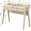 image:imageConvenience Concepts Newport Deluxe 2 Drawer Desk with Shelf IvoryIvory
