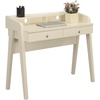 image:imageConvenience Concepts Newport Deluxe 2 Drawer Desk with Shelf IvoryIvory