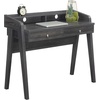 image:imageConvenience Concepts Newport Deluxe 2 Drawer Desk with Shelf IvoryWeathered Gray