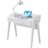 image:imageConvenience Concepts Newport Deluxe 2 Drawer Desk with Shelf IvoryWhite