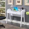image:imageConvenience Concepts Newport Deluxe 2 Drawer Desk with Shelf IvoryWhite