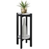image:imageConvenience Concepts Newport Deluxe 2 Tier Plant Stand 1475  Modern Industrial Plant or Vase Display Stand for Living Room Office Den Hallway Faux CementBlackFaux CementBlack