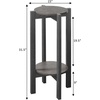 image:imageConvenience Concepts Newport Deluxe 2 Tier Plant Stand 1475  Modern Industrial Plant or Vase Display Stand for Living Room Office Den Hallway Faux CementBlackBlack