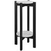 image:imageConvenience Concepts Newport Deluxe 2 Tier Plant Stand 1475  Modern Industrial Plant or Vase Display Stand for Living Room Office Den Hallway Faux CementBlackFaux CementBlack