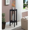 image:imageConvenience Concepts Newport Deluxe 2 Tier Plant Stand 1475  Modern Industrial Plant or Vase Display Stand for Living Room Office Den Hallway Faux CementBlackBlack
