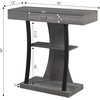 image:imageConvenience Concepts Newport Harri Console Table 36  Modern Sofa Table with Storage Shelves One Drawer Narrow Entryway Hall Table for Living Room BarnwoodBlackCharcoal Gray