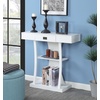 image:imageConvenience Concepts Newport Harri Console Table 36  Modern Sofa Table with Storage Shelves One Drawer Narrow Entryway Hall Table for Living Room BarnwoodBlackWhite