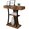 image:imageConvenience Concepts Newport Harri Console Table 36  Modern Sofa Table with Storage Shelves One Drawer Narrow Entryway Hall Table for Living Room BarnwoodBlackBarnwoodBlack