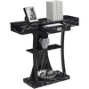 image:imageConvenience Concepts Newport Harri Console Table 36  Modern Sofa Table with Storage Shelves One Drawer Narrow Entryway Hall Table for Living Room BarnwoodBlackBlack Faux Marble