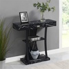 image:imageConvenience Concepts Newport Harri Console Table 36  Modern Sofa Table with Storage Shelves One Drawer Narrow Entryway Hall Table for Living Room BarnwoodBlackBlack Faux Marble