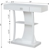 image:imageConvenience Concepts Newport Harri Console Table 36  Modern Sofa Table with Storage Shelves One Drawer Narrow Entryway Hall Table for Living Room BarnwoodBlackWhite