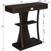 image:imageConvenience Concepts Newport Harri Console Table 36  Modern Sofa Table with Storage Shelves One Drawer Narrow Entryway Hall Table for Living Room BarnwoodBlackEspresso
