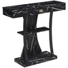 image:imageConvenience Concepts Newport Harri Console Table 36  Modern Sofa Table with Storage Shelves One Drawer Narrow Entryway Hall Table for Living Room BarnwoodBlackBlack Faux Marble