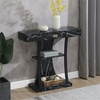 image:imageConvenience Concepts Newport Harri Console Table 36  Modern Sofa Table with Storage Shelves One Drawer Narrow Entryway Hall Table for Living Room BarnwoodBlackBlack Faux Marble