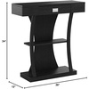image:imageConvenience Concepts Newport Harri Console Table 36  Modern Sofa Table with Storage Shelves One Drawer Narrow Entryway Hall Table for Living Room BarnwoodBlackBlack