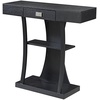 image:imageConvenience Concepts Newport Harri Console Table 36  Modern Sofa Table with Storage Shelves One Drawer Narrow Entryway Hall Table for Living Room BarnwoodBlackBlack