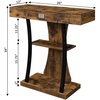 image:imageConvenience Concepts Newport Harri Console Table 36  Modern Sofa Table with Storage Shelves One Drawer Narrow Entryway Hall Table for Living Room BarnwoodBlackBarnwoodBlack