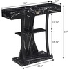 image:imageConvenience Concepts Newport Harri Console Table 36  Modern Sofa Table with Storage Shelves One Drawer Narrow Entryway Hall Table for Living Room BarnwoodBlackBlack Faux Marble