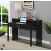 image:imageConvenience Concepts Newport JB ConsoleSliding Desk with Drawer and Riser WhiteBlack