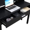 image:imageConvenience Concepts Newport JB ConsoleSliding Desk with Drawer and Riser WhiteBlack