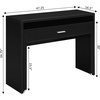 image:imageConvenience Concepts Newport JB ConsoleSliding Desk with Drawer and Riser WhiteBlack