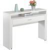 image:imageConvenience Concepts Newport JB ConsoleSliding Desk with Drawer and Riser WhiteWhite