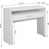 image:imageConvenience Concepts Newport JB ConsoleSliding Desk with Drawer and Riser WhiteWhite